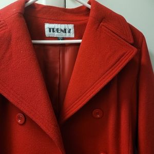 Good condition Red wool Pea Coat